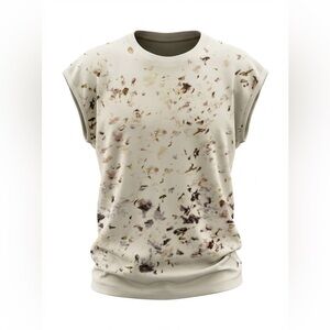 Elegant Cream Floral Women's Muscle Tee